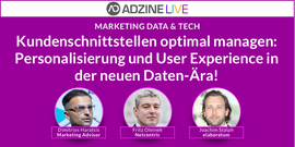 Banner Kundenschnittstellen optimal managen - Personalisierung und User Experience in der neuen Daten-Ära!
