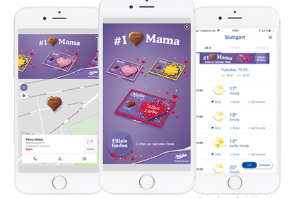 Kampagnenbild aus Muttertagsaktion #IloveMama, Bild: Groundtruth/Mondelez
