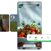Mock-up für eine Werbeanzeige in einer Statusmeldung, Quelle: Meta, Bild: Meta