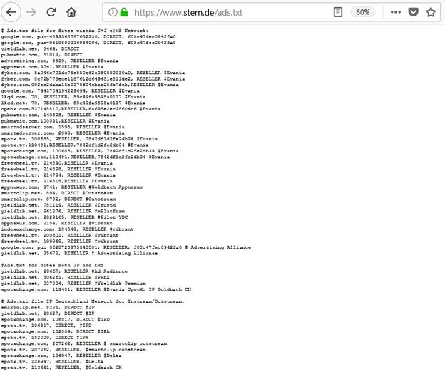 ads.txt von Stern.de