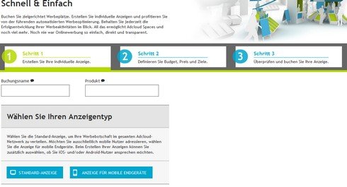 Drei Schritte zur eigenen Anzeige,