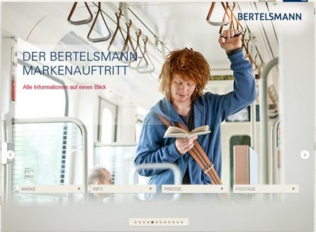 Frisches Design für die Bertelsmann-Homepage (Quelle: Bertelsmann)