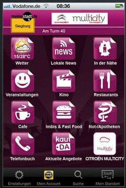 Screenshot eines Beispiels für eine "Branding Week"-Kampagne von Citroen Multicity.,