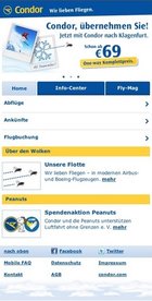 Startseite des mobilen Condor-Portals