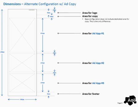 Ein Werbeformat für alle AOL Sites, allerdings frei konfigurierbar. Bild: AOL.