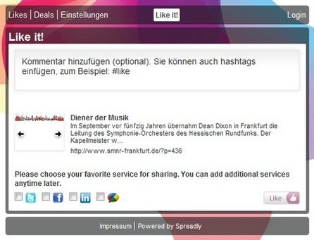 Beispiel Social-Sharing-Button