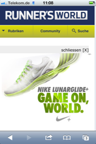 Nach dem Abspielen des Spots wird dem Nutzer ein größeres Werbemittel angezeigt,