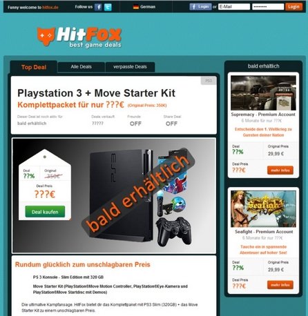 Screenshot Hitfox.de