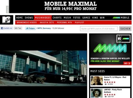 Film-Trailer an prominenter Stelle (Quelle: smartclip )