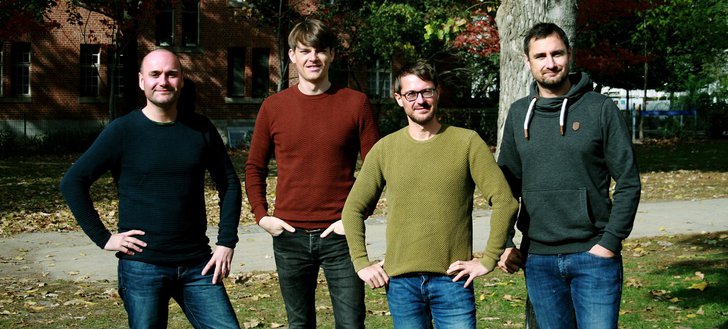v. l. n. r. Christian Liesegang, Benjamin Beivers, Pan Katsukis und Martin Karlsch, Bild: Remerge Bild: Remerge