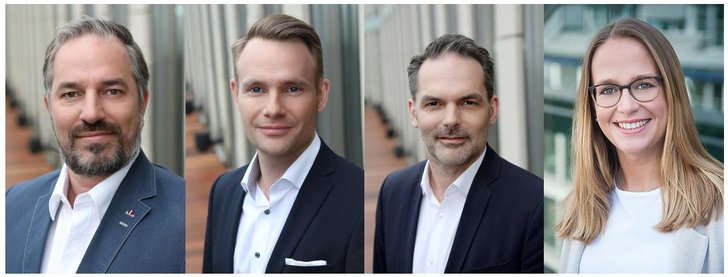 v. l. n. r. Nicolas Poppitz, Björn Radau, Martin Lau und Svenja Schmees, Bild: Teads Bild: Teads
