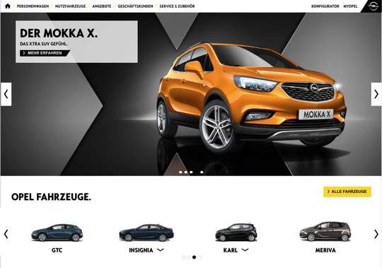 Screenshot opel.de