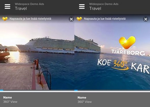 Screenshot Widespace-Demo: Tjärborg Kampagne 360 grad